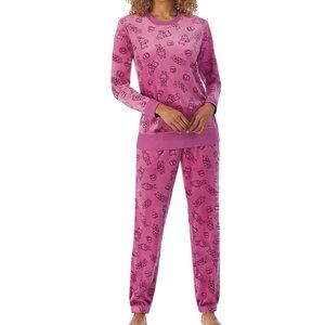 DISNEY WINNIE the POOH Bear Ladies Fleece 2 piece Pajamas PJ Lounge Top pant set